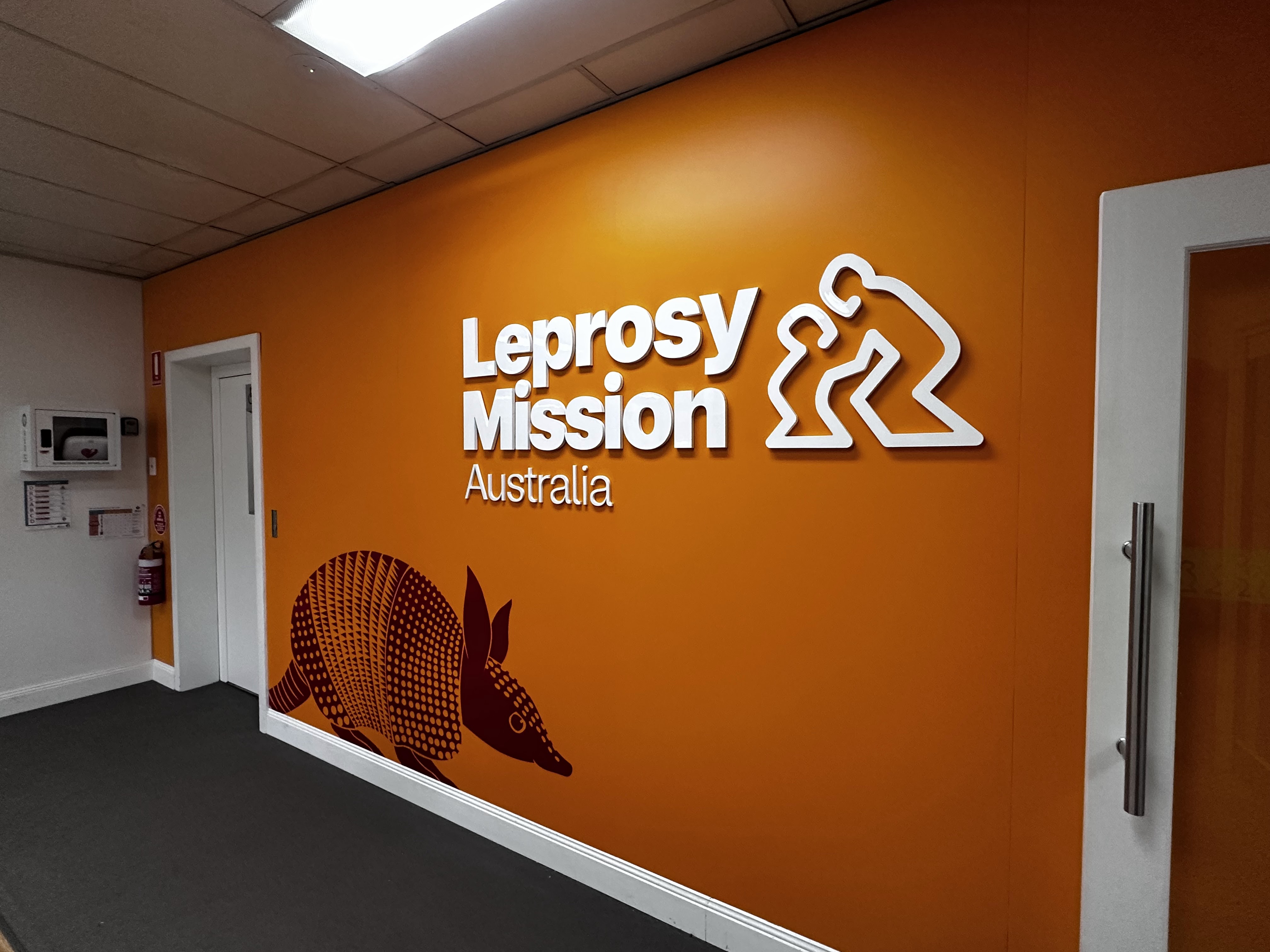 Corporate interior signage